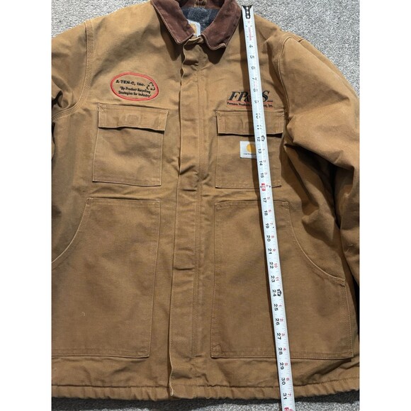 Carhartt Duck Trucker Jacket Blanket Lined Made In USA Union Labor Vintage Chore - Picture 2 of 11